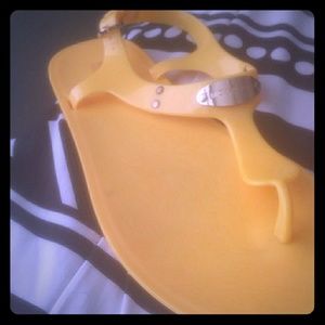 Mk yellow jelly sandal